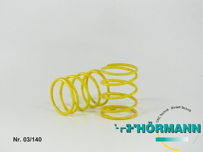 03/140 Shock absorber spring short 2,2 mm. yellow  2 Stuks