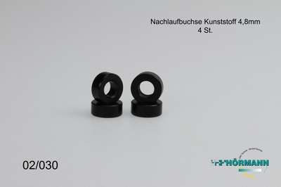 02/030 Kasterbusjes Kunststof L.=4,8 mm.  4 Stuks