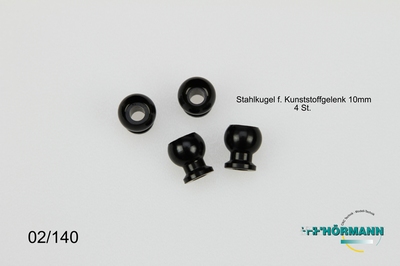 02/140 Steel Bullets (for Ball Head M6 Plastic)  4 Stuks