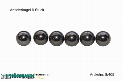 08/405 Aandrijfas kogels 5 mm.  6 Stuks