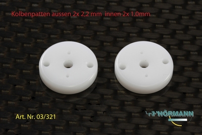 03/321 Dämpfer-Kolbenplatten 2x 2.2mm und 2x 1.0 mm  2 Stuks