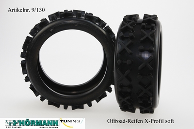 09/130 Hörmann Offroad-Reifen, X-Profil Soft   2 Stuks