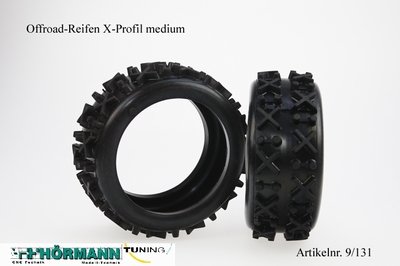 09/131 Hörmann Offroad-Reifen, X-Profil Medium   2 Stuks