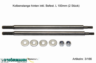 03/211 Shock shaft for rear  L=100 mm. 4,8 mm.  2 Stuks