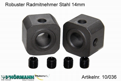 10/036 Robuster Radmitnehmer Stahl 14mm  2 Stuks