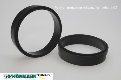 09/031 Widening ring black  2 Stuks