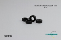 08/338 Naloopbusjes Kunststof L.= 4,0 mm. 4 Stuks