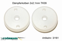 03/181 Demper plaatjes 2x2,1 mm. 2 Stuks