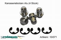 10/071 Aluminium kapsteunen 4 Stuks