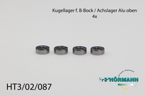 HT3/02/087 Kugellager f. B-Bock /Achslager Alu oben 4 Stuks