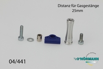 04/441 Gas/remstang  verhoger 25 mm. 1 Set